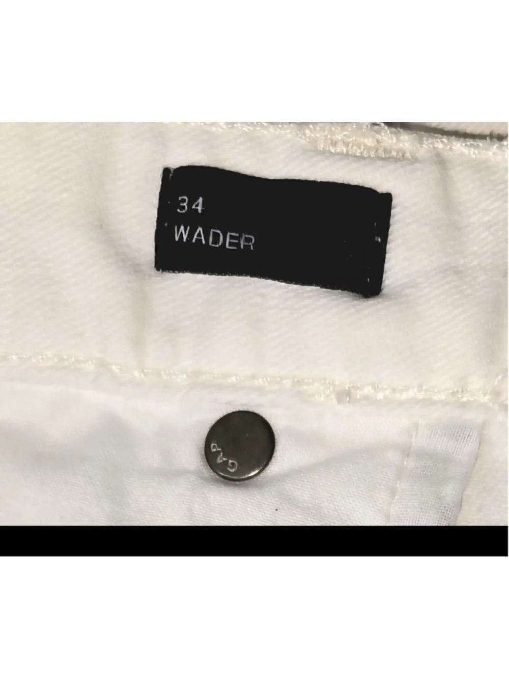 Gap Denim White Mini Skirt Womens Size 34 Distressed Stretch Jean Skirt Casual